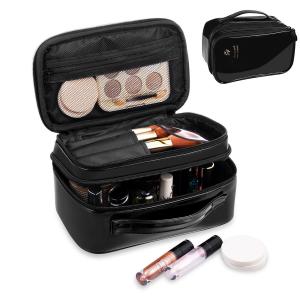 China Multifunctional PU Makeup Travel Organizer With Brush Compartment factory