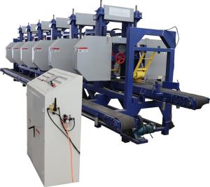 China Multi Blade Sawmill Machine 2 3 4 5 6 Heads Horizontal Resaw Bandsaw factory