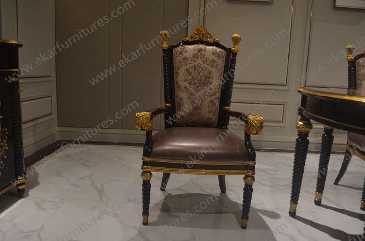 2016 Alibaba Hot sale oval back genuine leather dining chair TV-008