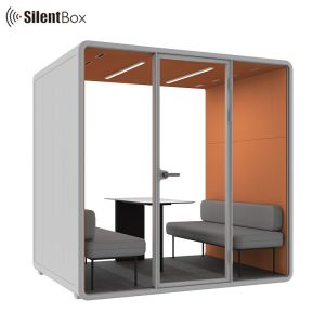 Modular Private Meeting Pod with 4 Person Capacity and 2300x1785x2338mm Size for