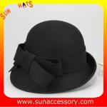 Fashion hot sale unique wool felt ladies hat, Crushable Australia wool hats for