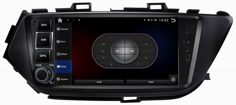 Ouchuangbo big sceen audio gps stereo for Nissan Lannia 2015 with 1.6GHz capacitance sceen android 4.4 BT USB