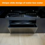 Freestanding Dark Brown Wooden Frame Wine Cooler Cabinet With Locker