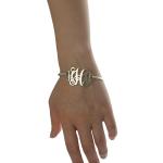 1.25" 0.03lb Custom Silver Bracelets Customized Name Bangles SGS