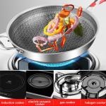 Wholesale Honeycomb Non Stick Fry Pan Cooking Pot 18/10 Stainless Steel Wok Pan