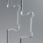 Bathroom Decorative Hollow Structure Clear Tempered Glass for Frameless Shower