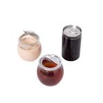 Clear Pull Ring Plastic Beverage Jar 330Ml Juice Canned Drink Packaging