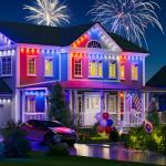 Bright 48W RGBIC CCT Smart Eave Outdoor Lights Waterproof For Wedding Christmas