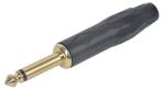 High quality Black electrophoresis gold-plated waterproof audio 1/4 plug