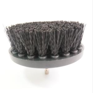China 45g 4 Inch Black Hardness Drill Cleaning Brush For Floor And Car Wheel Cleaning factory