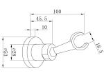 Adjustable 360° 3-hole fixed shower head stand for modern chrome showers