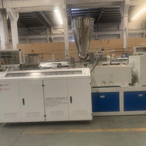 China 45RPM Conical Double Screw Extruder Plastic Pipe Machine factory