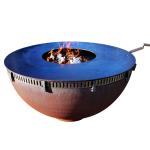 OEM ODM Outdoor Cooking Grills Corten Steel Ring Bbq Fire Pit With Log Store