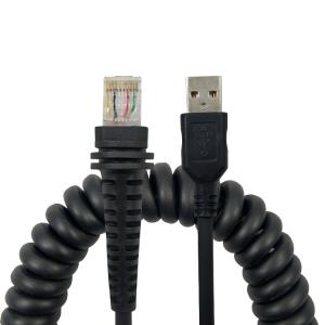 China 5m 16.4 Feet Spiral USB Cable For Honeywell Barcode Scanner factory