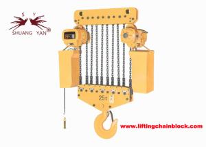 China 25T / 55000lb Electric Motor Chain Hoist With Beam Trolley factory