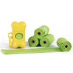Eco Friendly Biodegradable Die Cut Dog Poop Waste Bags Custom Printed Blue