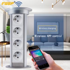 China Circular Kitchen Pop Up Sockets Waterproof Desktop Pop Up Electrical Outlet factory