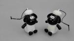 Sheep Little Kids Mini Duck Keychains Vinyl Toy With Ring , Animal Ring Toy