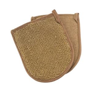 China 100% Natural Hemp Body Scrub Mitts , Eco - Friendly Exfoliating Body Wash Gloves factory