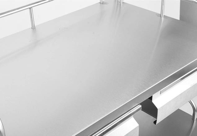 Hospital Medical Stainless Steel Surgical Trolley Adjustable Every Shelf Height
