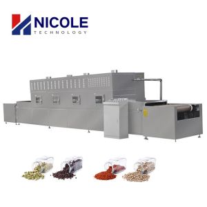 China Continuous Tunnel Commercial Sterilization Equipment Microwave For Condiments factory