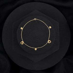 Design Your Own 18K Gold Anklet: Custom Names and Initials