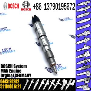 China common rail injector 0445120202 51101006121 injector for MAN TGS, TGX diesel fuel injector nozzle 0445120202 51101006121 factory