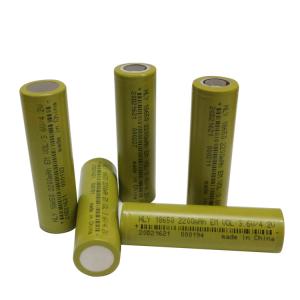 China HLY Rechargeable Cylindrical 2200mah 18650 Battery For Electric Bikes factory