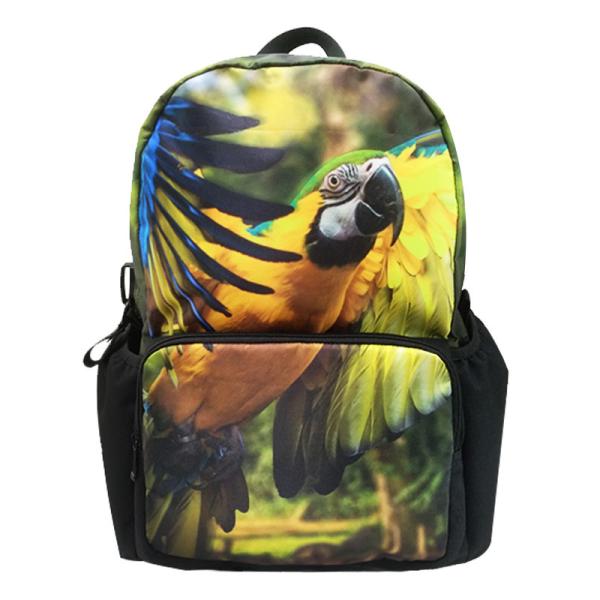 3D animal print pattern 17 inch backpack student personality fashion trend