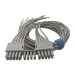 Grey 10 Lead ECG EKG Cable ECG Leadwire In Banana 4.0 Terminal