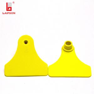 China Farm Animal Use Yellow Electronic Sheep Tags , Sheep Identification Tags factory