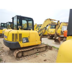 Used High Efficiency Komatsu Mini Excavator PC56-7, Secondhand Origin Japan