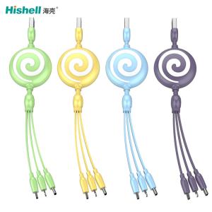 China Portable ABS Retractable Cell Phone Charger , Antiwear C Type Mobile Charging Cable factory