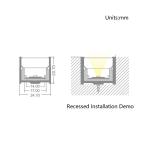 DMX SPI 15W Outdoor LED Linear Light Recessed For Inground