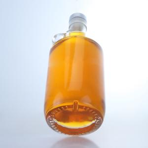 China Clear Flint Glass 750ml Unique Design Round Shaped Bottle for Gin Rum Champagne factory