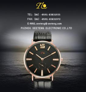 China PU leather strap for men watch couple watches color band and dial customized factory