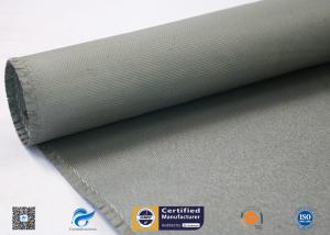 China 1150g C-Glass Grey Silicone Coated Fiberglass Fabric With High Temperature factory