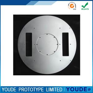 China Small Amount CNC Aluminum Prototype Machining Plate With Silver Anodizing factory