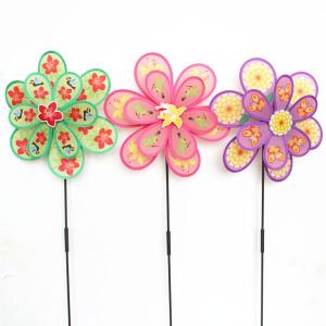China Spring seasonal windmill Yard Stake flower with hummingbird factory