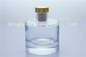 China round glass perfume bottle with wooden lid factory