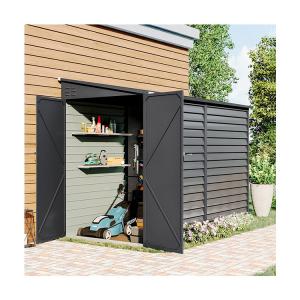 China Garden Bike Shed AJUNION 9ft Sturdy Steel Motorcycle Storage Enclosure with Lock factory