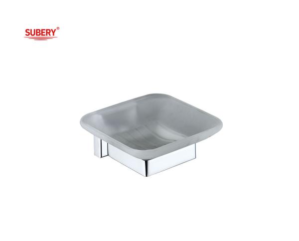Brass soap dish holder glass bathroom high quality chrome color OEM brass base