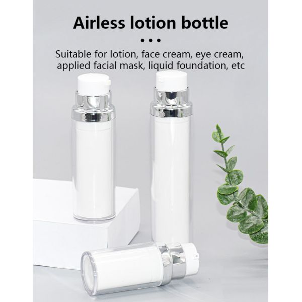 Double Layer PP Airless Pump Bottle 15ml 30ml 50ml Cosmetic Pump Dispenser
