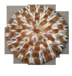 Imitation Sheepskin Cushion Pads For Seat Round Dyed
