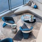 Creative Black Hotel Lobby Furniture Leather Aircraft Chair Leisure And Public