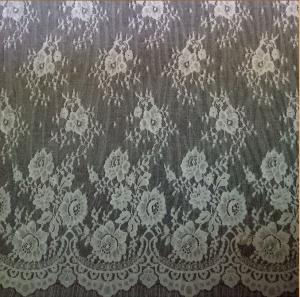 China French Eyelash Lace Fabric with cord for Bridal Dress with Ivory color factory