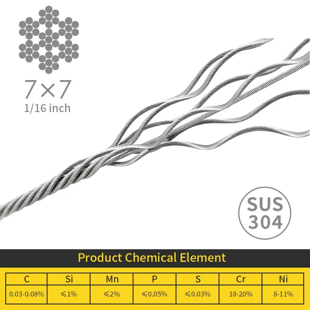 ISO9001/ISO14001 Approved T316 Stainless Steel Aircraft Cable Reel for Wire Rope Cable Railing Kits Flexible and Durable