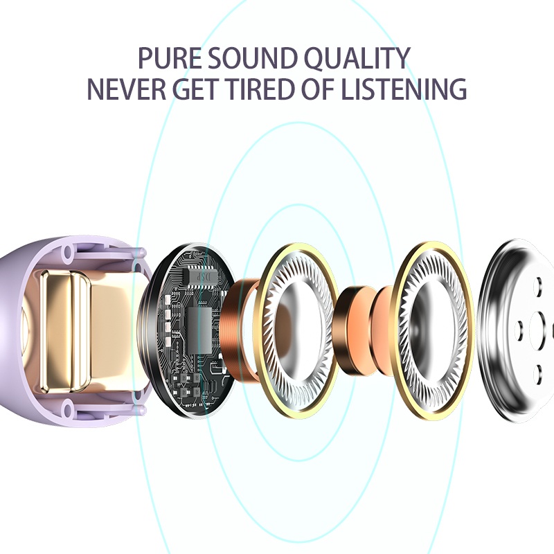 Mini Stereo True Wireless Earphones for Gaming and Phone Calls Working Time 4-6 Hours Chipset AB