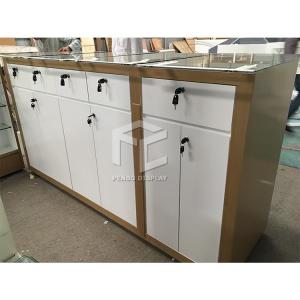 China 3000mm Long Mobile Phone Display Showcase With 2pcs Drawers factory
