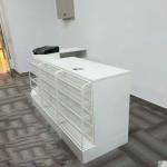 Factory customization comptoir de boutique meja kasir supermarket cashier